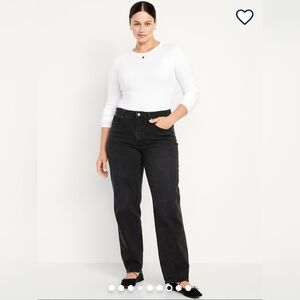 Curvy High Waisted Loose Jeans- 18
